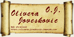 Olivera Jovešković vizit kartica